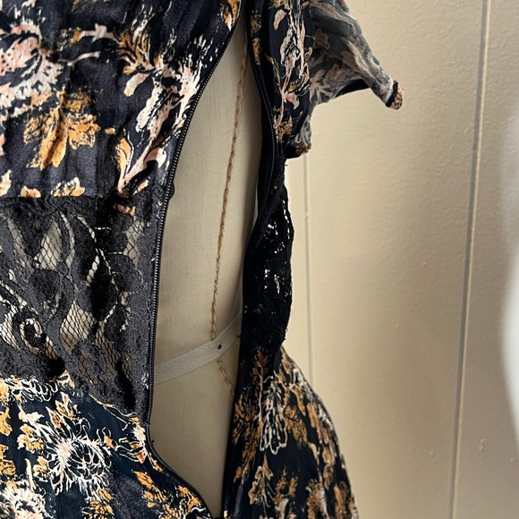 Free People Lucie 0 black floral Mini dress - Picture 5 of 8